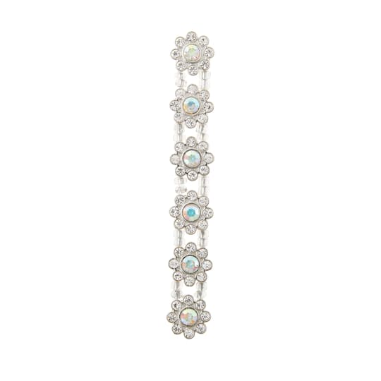 Silver-Plated Flower Sliders, 15mm by Bead Landing™